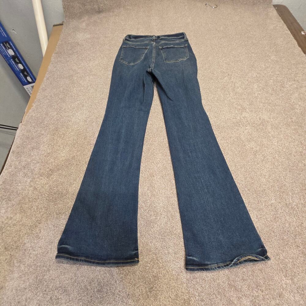 Old Navy Higher High-Rise Flare Jeans Size 4 Secret-Smooth Pockets Dark Wash